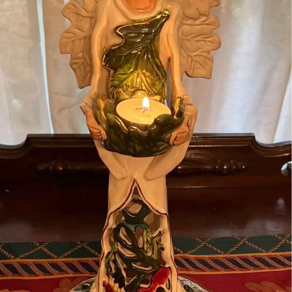 Angel Statue Double Tea-lite holder.